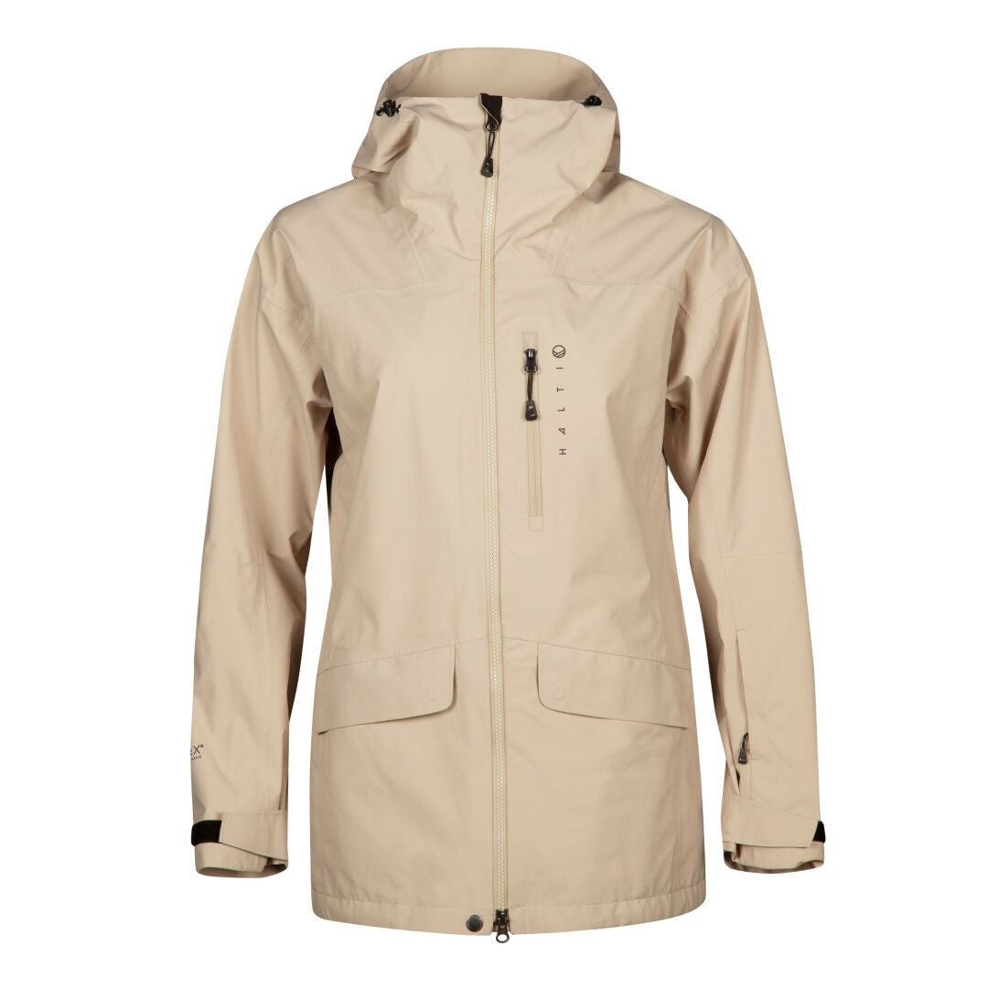 Halti Settler women's shell jacket beige - Naisten Kuoritakki Lasketteluun - Laskettelutakki