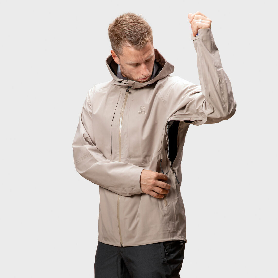 Halti Kaarna men's 3-layer shell jacket ventilated beige / Halti Kaarna miesten kuoritakki beige