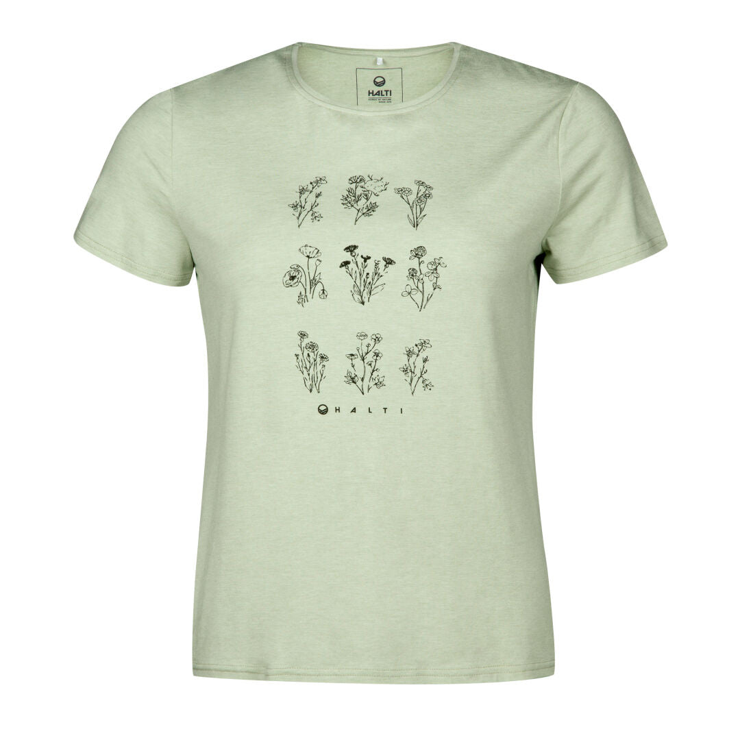 halti tuntu women's merino t-shirt green - halti tuntu naisten merinopaita vihreä - halti tuntu damen merinoshirt grün - halti tuntu merino t-skjorta grön dam