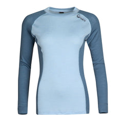 Halti Hossa women's merino wool base layer shirt blue