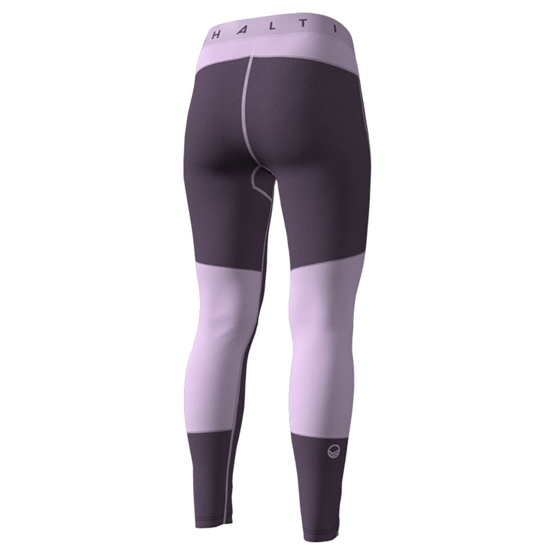 Halti Pihka women's merino wool base layer pants purple