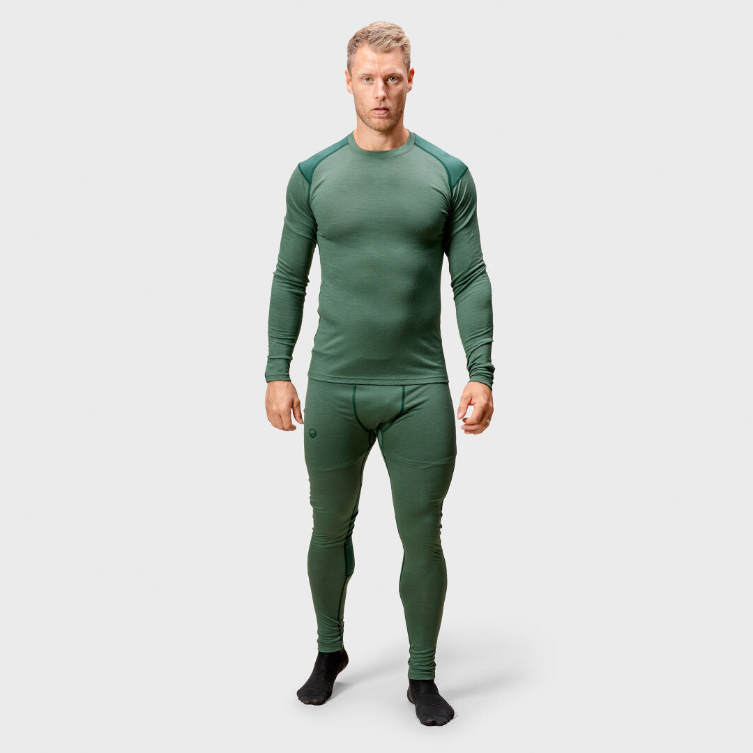 Halti Pihka men's merino wool base layer green / Halti Pihka miesten merinovillakerrasto vihreä